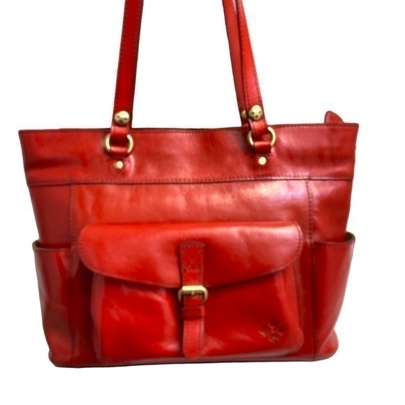 Patricia nash bolsena red leather tote bag - Picture 1 of 11